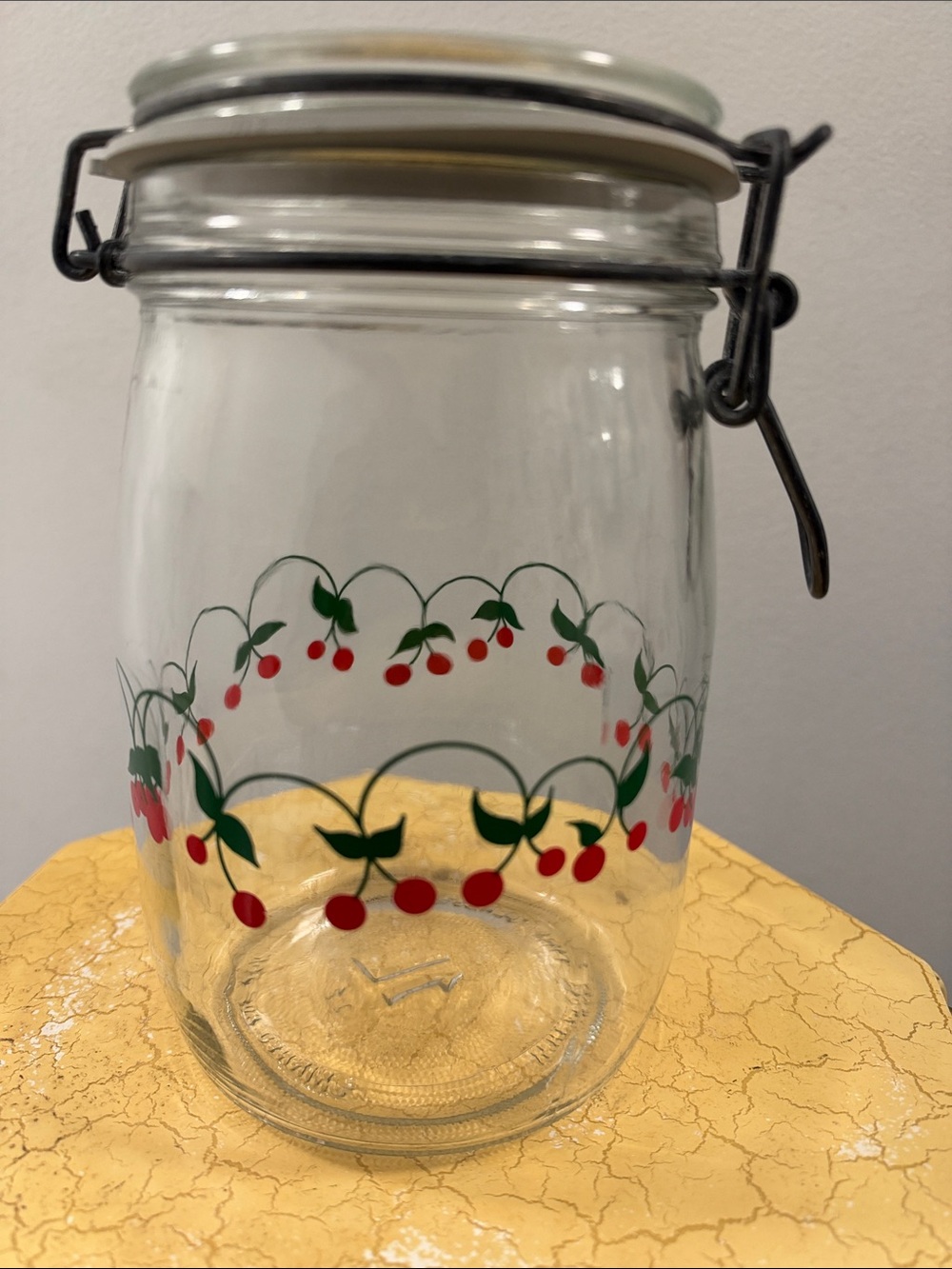 Wheaton Glass Cherry Storage Jar with Clamp Lid